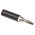 Mueller Electric Black Male Banana Plug, 4 mm Connector, 15A, Nickel Plating
