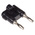 Mueller Electric Black Male Banana Plug, 15A, Nickel Plating
