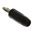Mueller Electric Black Male Banana Plug, 4 mm Connector, 15A, Nickel Plating