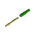 Staubli Green Male Banana Plug, 2mm Connector, Solder Termination, 10A, 30 V, 60V dc, Gold Plating