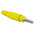 Staubli Yellow Male Test Plug, 6 mm Connector, Crimp Termination, 80A, 600V, Silver Plating