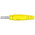 Staubli Yellow Male Test Plug, 6 mm Connector, Crimp Termination, 80A, 600V, Silver Plating