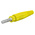 Staubli Yellow Male Test Plug, 6 mm Connector, Crimp Termination, 80A, 600V, Silver Plating