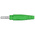 Staubli Green Male Test Plug, 6 mm Connector, Crimp Termination, 80A, 600V, Silver Plating