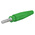 Staubli Green Male Test Plug, 6 mm Connector, Crimp Termination, 80A, 600V, Silver Plating