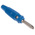 Hirschmann Test & Measurement Blue Male Banana Plug, 4 mm Connector, Solder Termination, 30A, 30 V ac, 60V dc, Nickel
