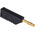 Hirschmann Test & Measurement Black Male Banana Plug, 4 mm Connector, Screw Termination, 24A, 30 V ac, 60V dc, Gold