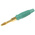 Hirschmann Test & Measurement Green Male Banana Plug, 4 mm Connector, Solder Termination, 32A, Gold Plating