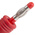 Staubli Red Female, Male Banana Coupler, 4 mm Connector, Press Fit Termination, 25A, 30 V, 60V dc, Nickel Plating