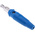 Hirschmann Test & Measurement Blue Male Banana Plug, 4 mm Connector, Solder Termination, 30A, 30 V ac, 60V dc, Nickel