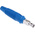 Hirschmann Test & Measurement Blue Male Banana Plug, 4 mm Connector, Solder Termination, 30A, 30 V ac, 60V dc, Nickel