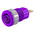 Staubli Violet Female Banana Socket, 4 mm Connector, Tab Termination, 24A, 1000V, Gold Plating