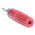 Staubli 15A, Red Binding Post With Brass Contacts and Nickel Plated - 2mm Hole Diameter