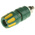Hirschmann Test & Measurement 35A, Green, Yellow 27 mm Test Terminal With Brass Contacts and Nickel Plated - 8mm Hole