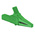 Staubli Crocodile Clip 4 mm Connection, Brass Contact, 32A, Green