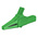Staubli Crocodile Clip 4 mm Connection, Brass Contact, 32A, Green