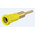 Staubli Yellow Female Banana Socket, 4 mm Connector, Press Fit Termination, 25A, 30 V, 60V dc, Gold Plating