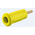 Staubli Yellow Female Banana Socket, 2mm Connector, Press Fit Termination, 10A, 600V, Gold Plating