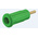 Staubli Green Female Banana Socket, 2mm Connector, Press Fit Termination, 10A, 600V, Gold Plating