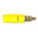 Staubli Yellow Female Banana Socket, 4 mm Connector, Bolt Termination, 32A, 600V, Gold Plating