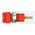 Staubli Red Female Banana Socket, 2mm Connector, Tab Termination, 10A, 600V, Gold Plating