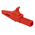 Staubli Crocodile Clip 4 mm Connection, Brass Contact, 32A, Red
