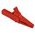 Staubli Crocodile Clip 4 mm Connection, Brass Contact, 32A, Red