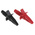 RS PRO Crocodile Clip, 10A, Black, Red