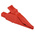 Staubli Crocodile Clip 4 mm Connection, Brass Contact, 32A, Red
