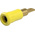 Staubli Yellow Socket Test Socket, Tab Termination, 25A, 30V ac, Gold Plating