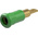 Staubli Green Socket Test Socket, Tab Termination, 25A, 30V ac, Gold Plating