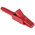 Hirschmann Test & Measurement Crocodile Clip 4 mm Connection, Bronze Contact, 15A, Red