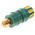Hirschmann Test & Measurement 35A, Green, Yellow Binding Post With Brass Contacts and Gold Plated - 8mm Hole Diameter