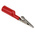 Mueller Electric Crocodile Clip 4 mm Connection, Nickel-Plated Steel Contact, 10A, Red