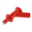 Staubli Red, Male to Female Test Connector Adapter and Nickel Plated - Socket Size: 4mm