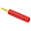 Staubli Red, Male to Female Test Connector Adapter With Brass contacts and Gold Plated - Socket Size: 4mm