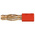Staubli Red, Male to Female Test Connector Adapter With Brass contacts and Gold Plated - Socket Size: 2mm