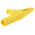 Staubli Crocodile Clip 4 mm Connection, Brass Contact, 32A, Yellow