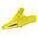 Staubli Crocodile Clip 4 mm Connection, Brass Contact, 32A, Yellow
