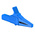 Staubli Crocodile Clip 4 mm Connection, Brass Contact, 32A, Blue
