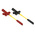 Hirschmann Test & Measurement Black/Red Grabber Clip with Split Clamp, 10A, 1kV, 4mm Socket