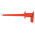Staubli Red Grabber Clip with Pincers, 1A, 300V, 2mm Socket