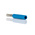 Staubli Blue, Male to Female Test Connector Adapter With Brass contacts and Nickel Plated - Socket Size: 4mm
