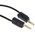 Staubli 2 mm Connector Test Lead, 10A, 30 V ac, 60V dc, Black, 300mm Lead Length