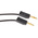 Staubli 2 mm Connector Test Lead, 10A, 30 V ac, 60V dc, Black, 500mm Lead Length