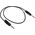RS PRO 4 mm Test Probe Lead, 2.5A, 50V ac, Black, 500mm Lead Length