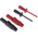 Hirschmann Test Lead Kit With (3) Safety Test Lead, Clamp Style Test Probe, Crocodile Clip, Stainless Steel Tipped Test