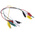 Mueller Electric Test Leads, 7A, 300V, Black, Green, Red, White, Yellow, 300mm Lead Length