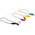 Mueller Electric Test Leads, 7A, 300V, Black, Green, Red, White, Yellow, 300mm Lead Length