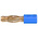 Staubli Blue, Male to Female Test Connector Adapter With Brass contacts and Gold Plated - Socket Size: 2mm